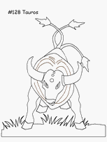 coloriage pokemon taurus tauros
